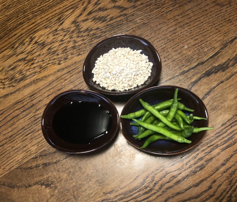 辛醬油麴材料